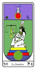 tarocchi egizi 8 la giustizia